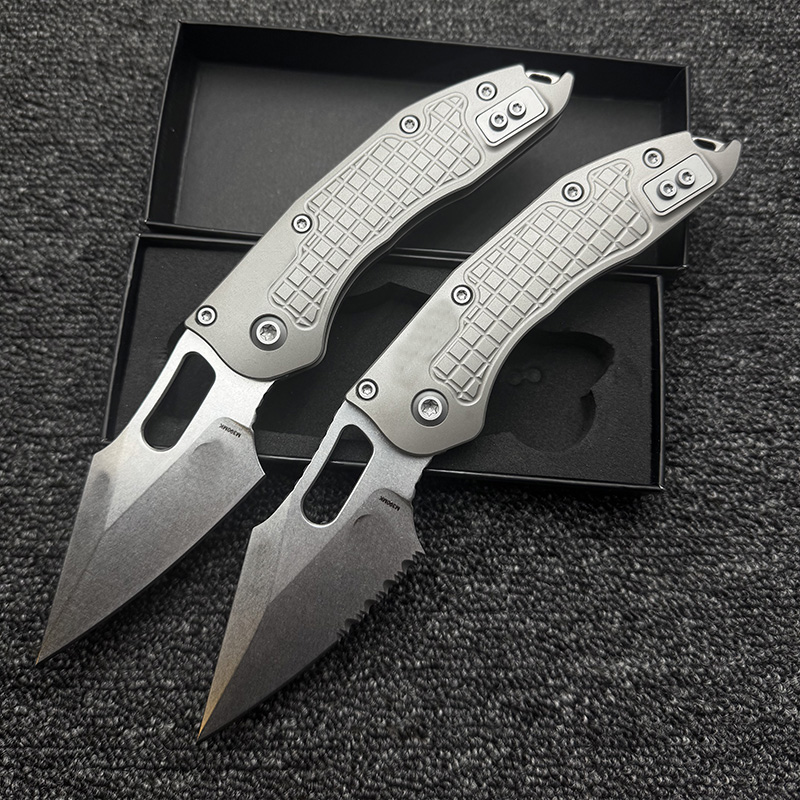 Knife Hunting Fixed Blade - LEMIFSHE Stitch RamL Manual Titanium Handle