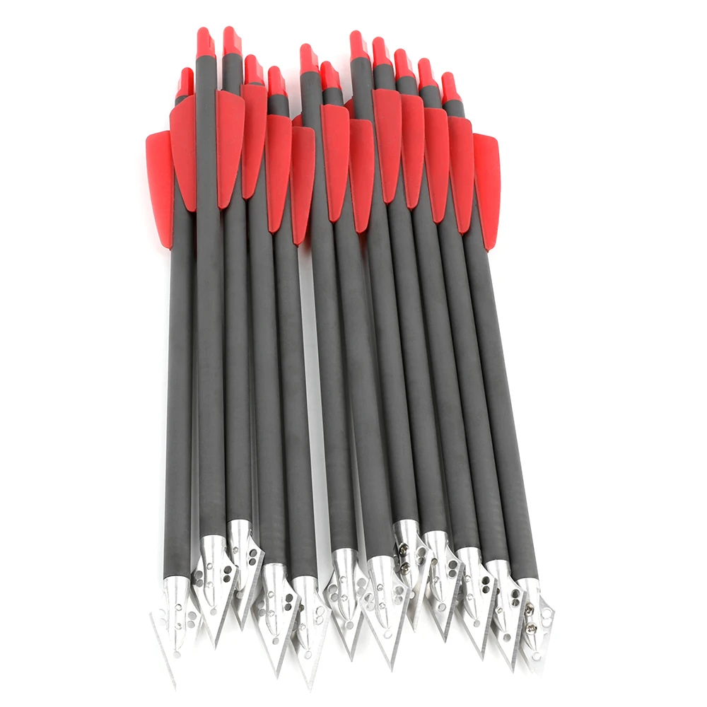 6/12pcs Pure Carbon Aluminium  - Crossbow Bolt Broadhead recension och pris
