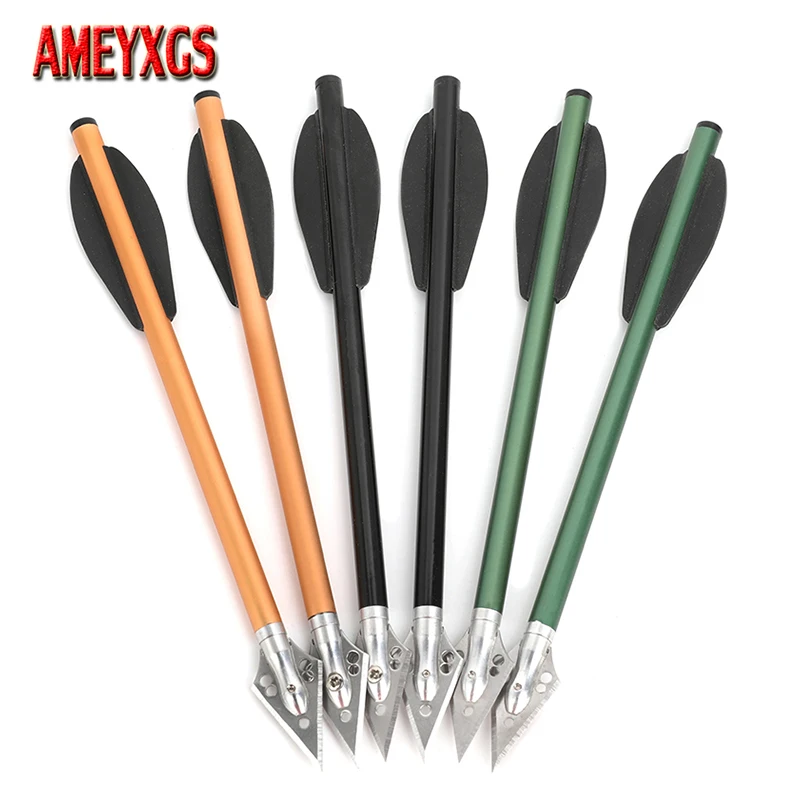 6pcs Aluminium Arrow 6.3 Inch  - Crossbow Bolt Broadhead recension och pris