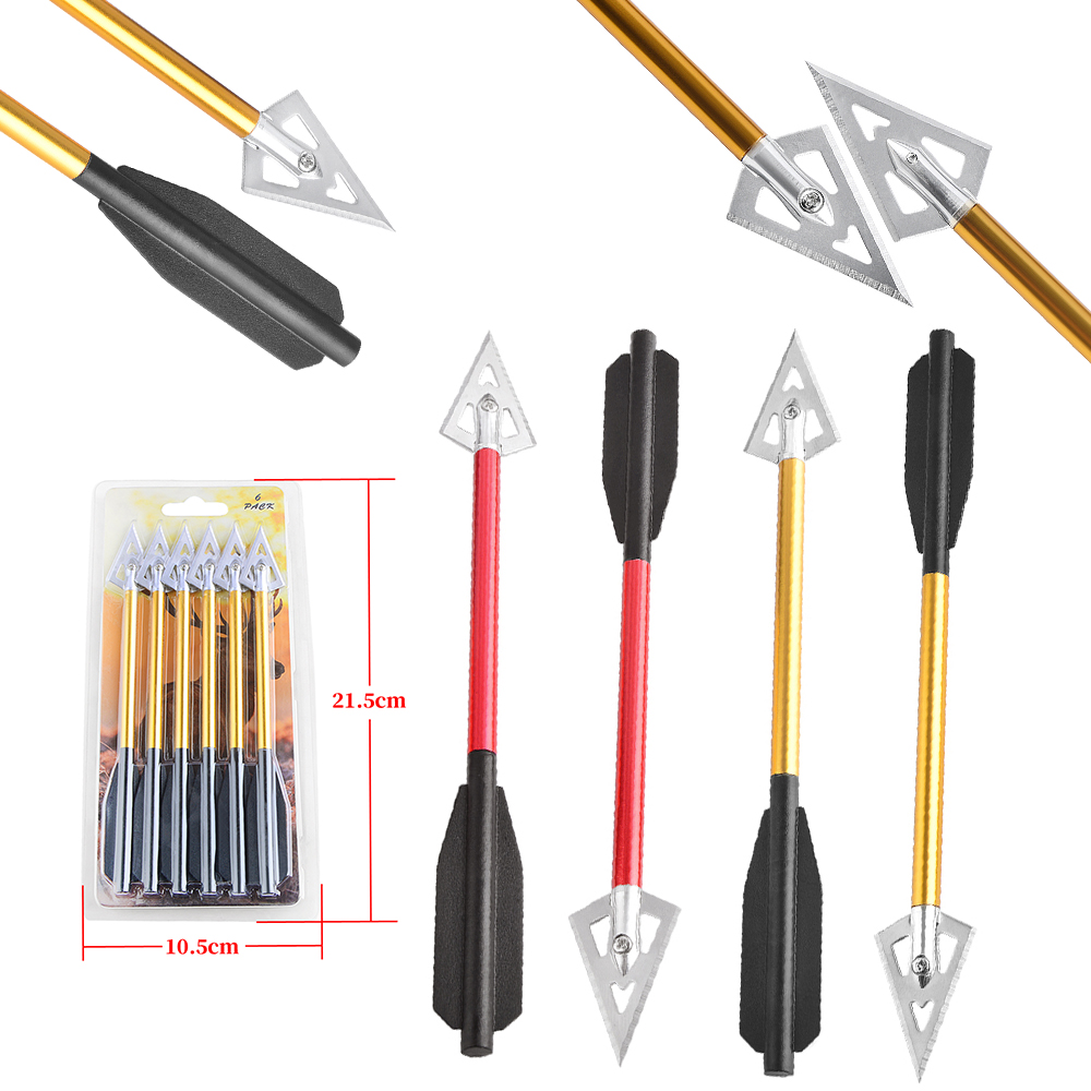 6/12pcs Short Arrow Aluminum C - Crossbow Bolt Broadhead recension och pris