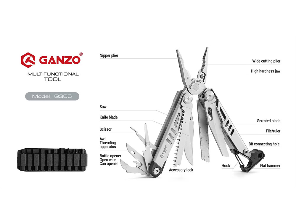 Ganzo G305 G305-B Multitools D - Knife Hunting Fixed Blade recension och pris